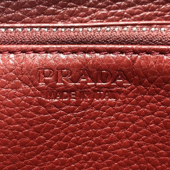 PRADA Logo gradient Zip Around Wallet Long Wallet RedBased/SilverHardware - Picture 12 of 12